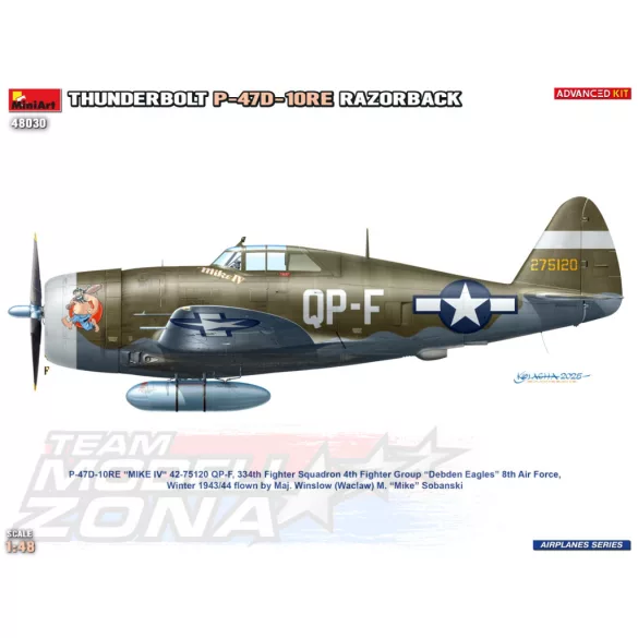 MiniArt 1:48 Thunderbolt P-47D-10RE  Razorback makett