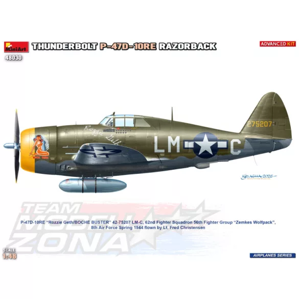 MiniArt 1:48 Thunderbolt P-47D-10RE  Razorback makett