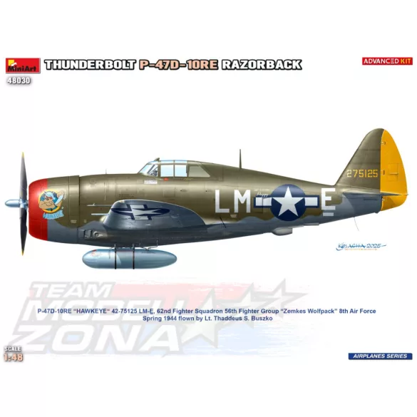 MiniArt 1:48 Thunderbolt P-47D-10RE  Razorback makett