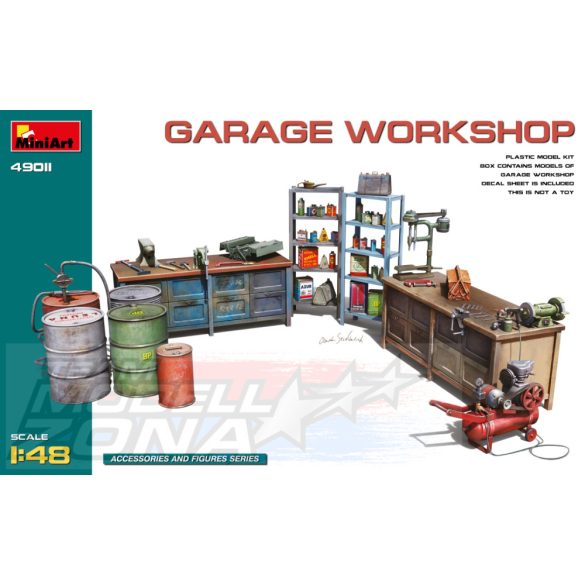 MiniArt 1:48 GARAGE WORKSHOP makett