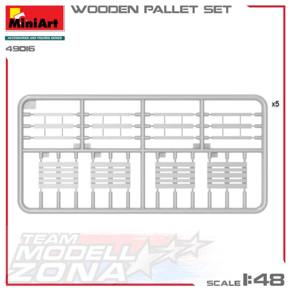 MiniArt 1:48 WOODEN PALLET SET makett