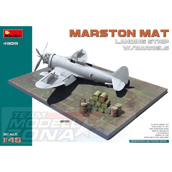 MiniArt 1:48 MARSTON MAT LANDING STRIP w/BARRELS makett