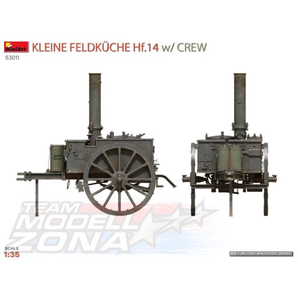 MiniArt1:35 Kleine Feldküche Hf.14 mit  Crewmakett