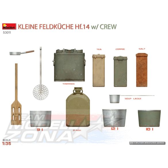 MiniArt1:35 Kleine Feldküche Hf.14 mit  Crewmakett