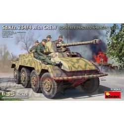   Mini Art 1:35 Sd.Kfz. 234/4 w/CREW Schwerer Panzerspähwagen 7,5 cm. makett