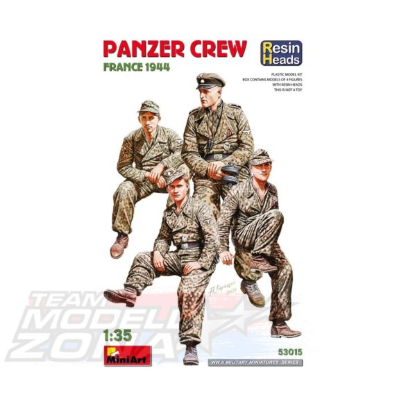 MiniArt1:35 Fig.-Set Ger.Panz.Crew Fr.44 (4) RH makett