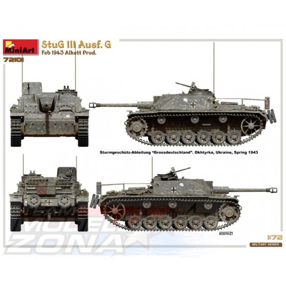 MiniArt - 1:72 Germ. StuG III Ausf.G Prod. 43 Alk. makett