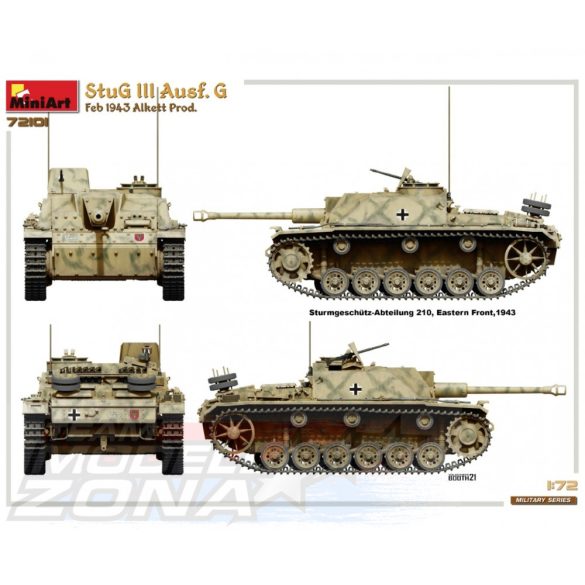 MiniArt - 1:72 Germ. StuG III Ausf.G Prod. 43 Alk. makett