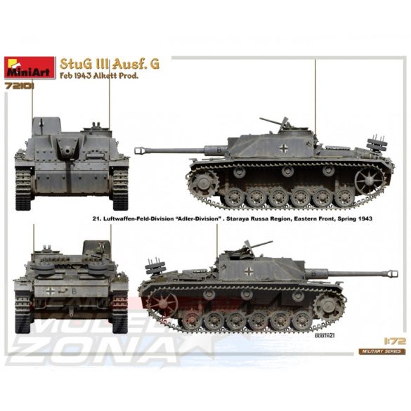 MiniArt - 1:72 Germ. StuG III Ausf.G Prod. 43 Alk. makett