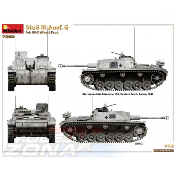 MiniArt - 1:72 Germ. StuG III Ausf.G Prod. 43 Alk. makett