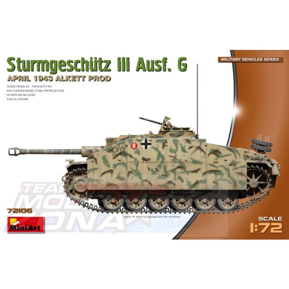 MiniArt 1:35  STURMGESCHUTZ III AUSF. G, APRIL 1943 ALKETT PROD. makett