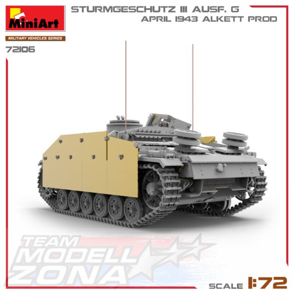 MiniArt 1:35  STURMGESCHUTZ III AUSF. G, APRIL 1943 ALKETT PROD. makett