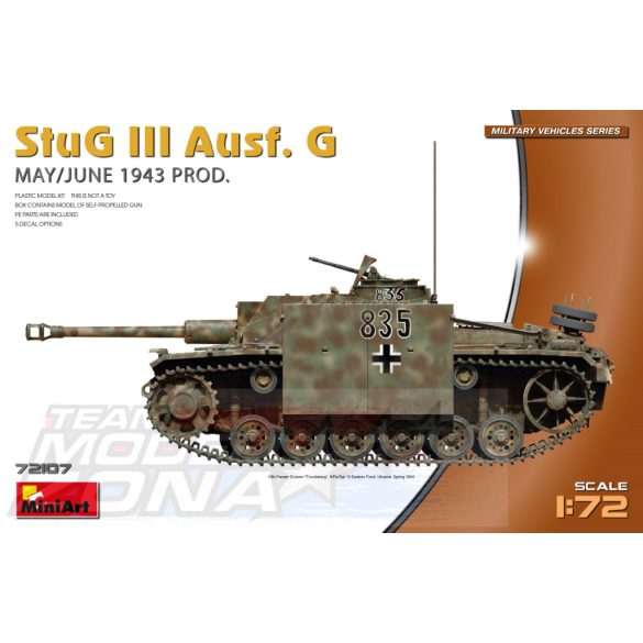 MiniArt 1:72 StuG III Ausf. G MAY/JUNE 1943 PROD. makett