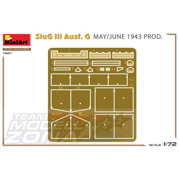 MiniArt 1:72 StuG III Ausf. G MAY/JUNE 1943 PROD. makett