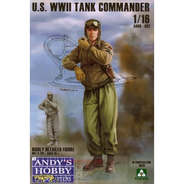 US TANK COMMANDER WWII - 1/16 makett