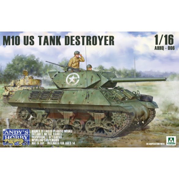 ANDY'S  HOBBY  US M10 Tank Destroyer - Wolverine - 1/16 makett