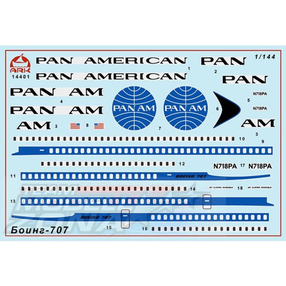 Boeing 707 Pan American makett