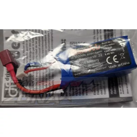 DF Models LiPo Akku 7,4 Volt - 1200mAh