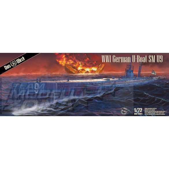 1:72 U-Boat SM U-9 German WWI Petroleum-Electric U-Boat - Das Werk