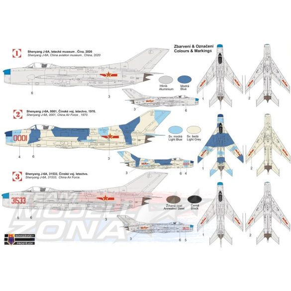 KPM 1:72 Shenyang J-6A makett