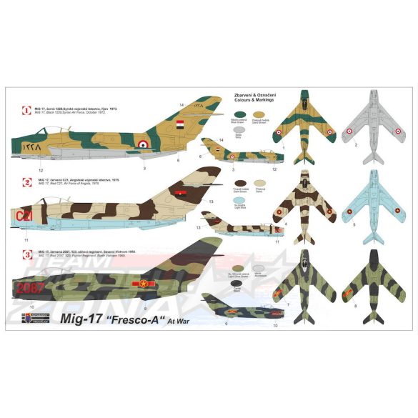 1:48 Mikoyan MiG17 Fresco-A 'At War' makett