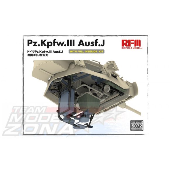 AFV Club - 1:35 Pz. Kpfw. III Ausf. J teljes belső felszereléssel - makett