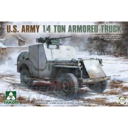 Takom - 1:35 U.S. Army 1/4 Ton Armored Truck (Jeep) - makett