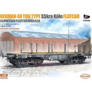 T- MODEL - German 48 tons SSkra Köln Flatcar makett