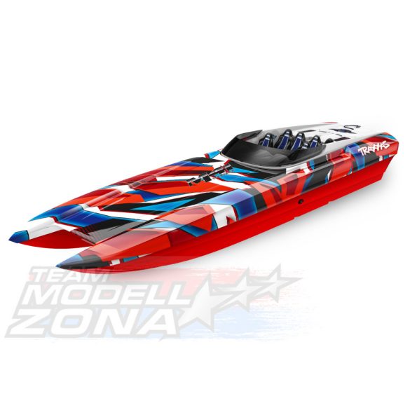 TRAXXAS DCB M41 RED/BLUE 40-ZOLL CATAMARAN BRUSHLESS modell