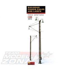 Mini Art 1:35 Railroad Power Poles & Lamps makett
