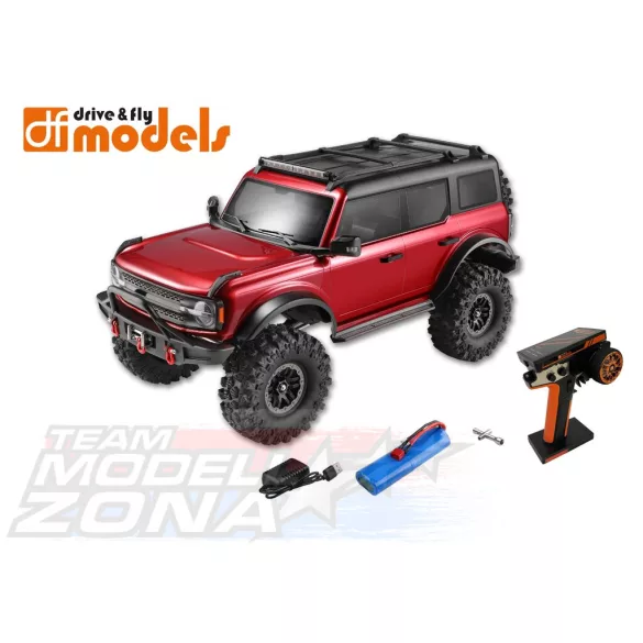 DF Models DF-4S Crawler Varant (Ford Bronco) Metallic-Red 1:8 RTR